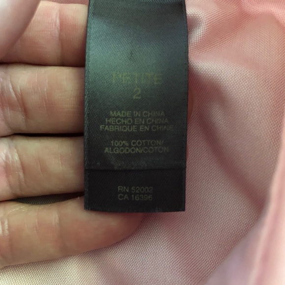 Liz Claiborne Shirt Button Down Pink Cotton Sz 2P - Picture 4 of 5